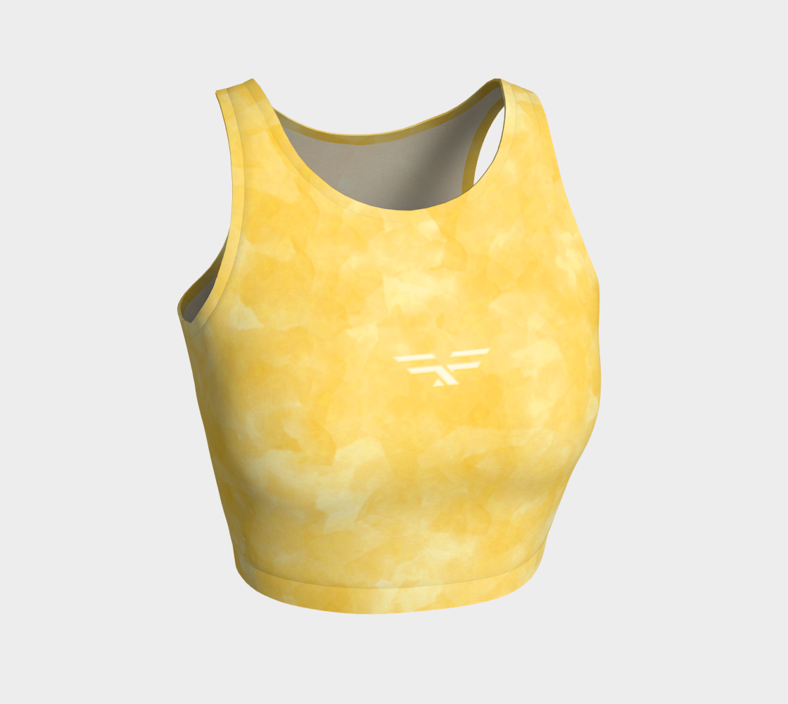 Soft Yellow Fitness Fashion Crop Top preview