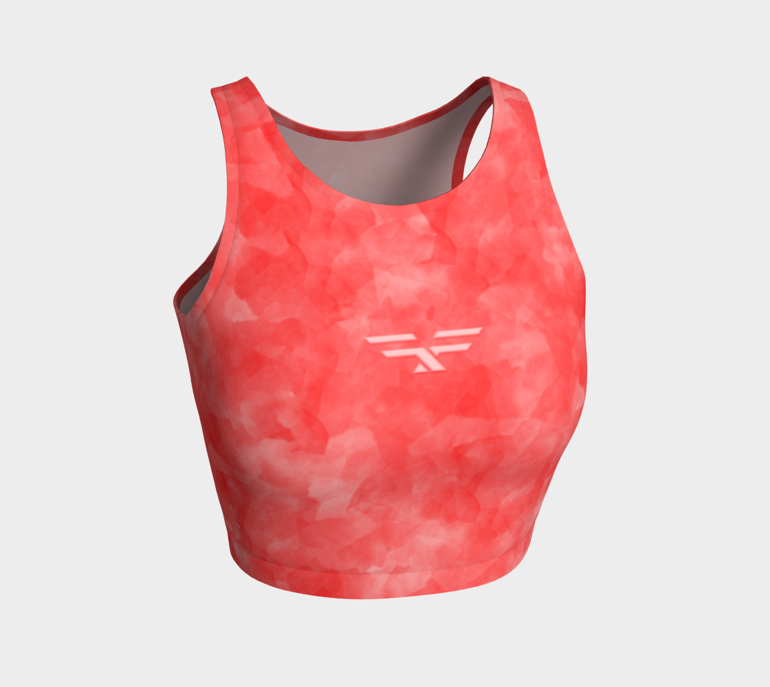 Soft Red Fitness Fashion Crop Top preview