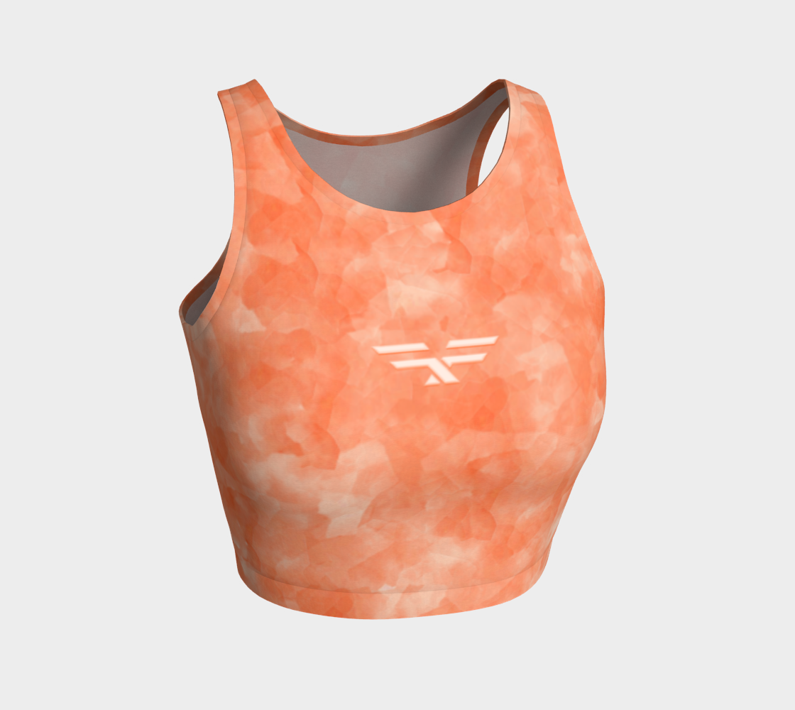 Soft Orange Fitness Fashion Crop Top preview