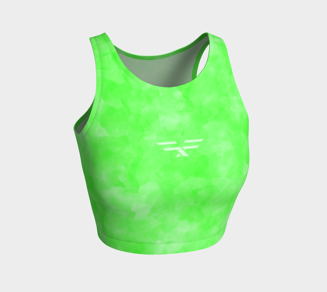 Soft Lime Green Fitness Fashion Crop Top preview