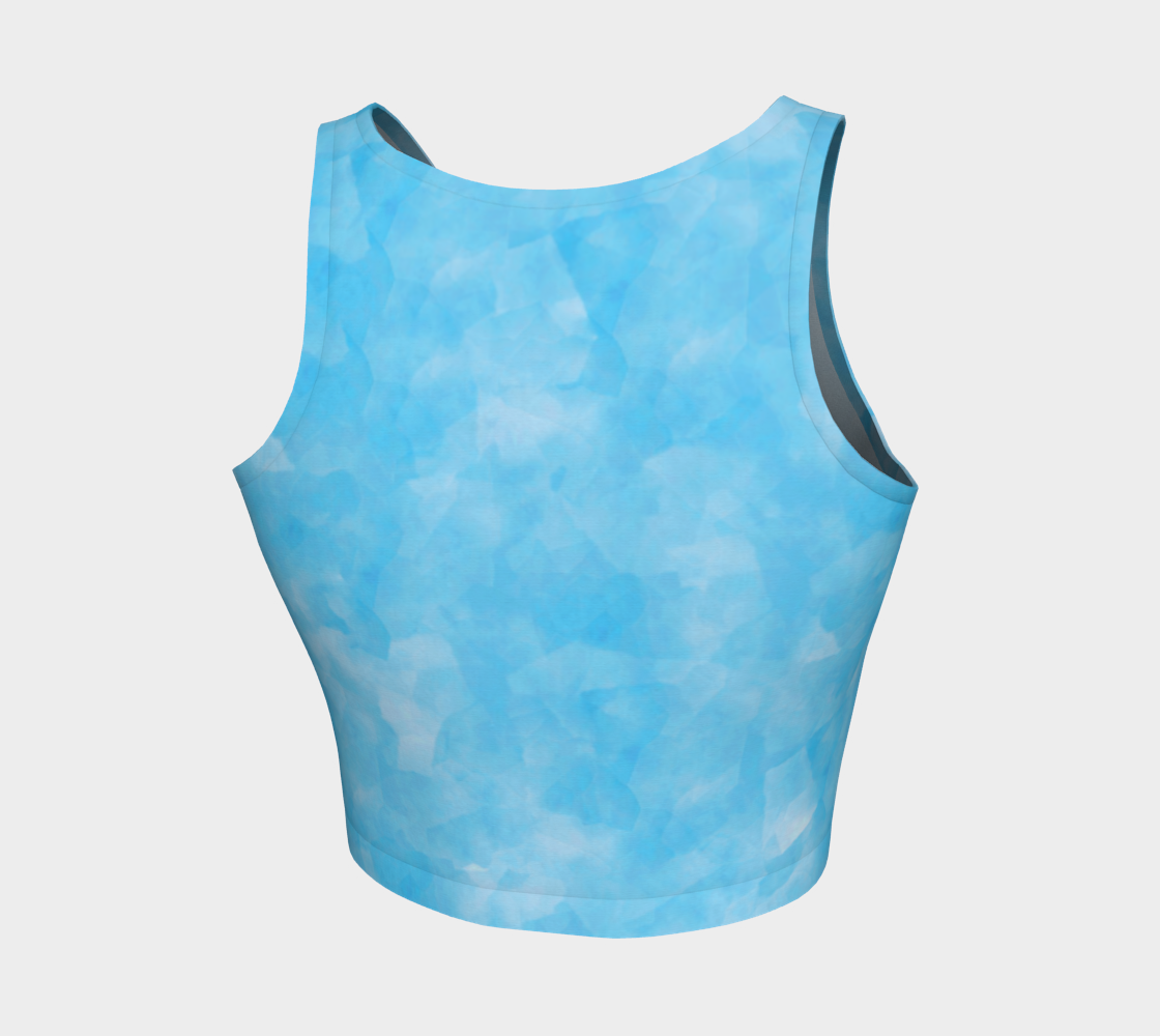 Soft Blue Fitness Fashion Crop Top preview #2
