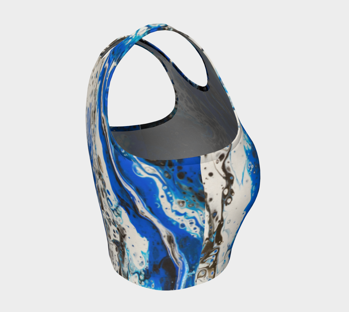 Brilliant Blue Crop Tank Top preview #4