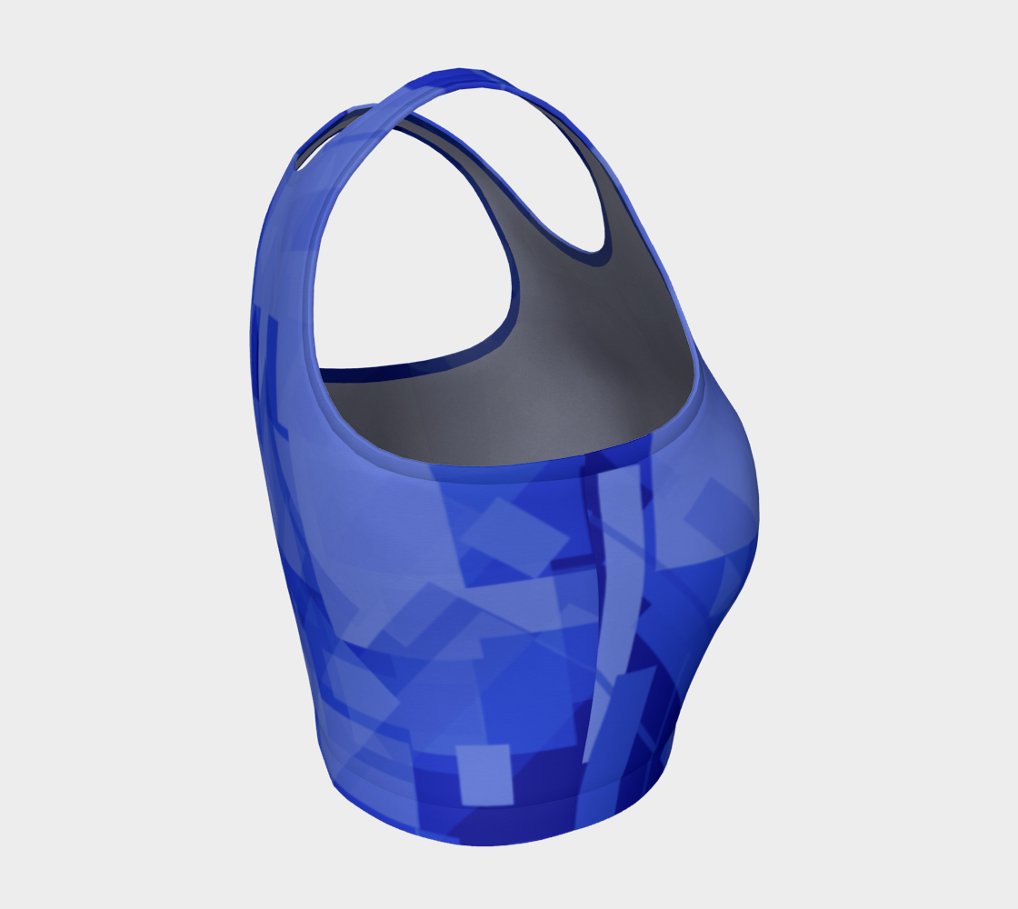 Blue is Better Athletic Crop Top preview #4