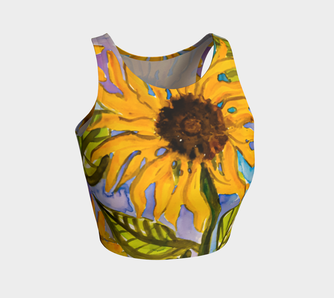 New Sunflowers  Athletic Crop Top preview