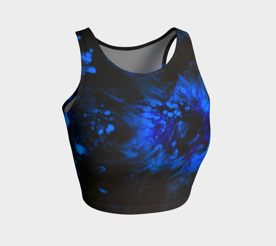 Black & Blue Crop Top preview #1