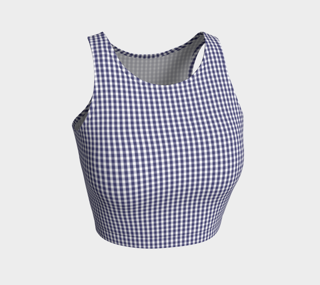 USA Flag Blue and White Gingham Checked preview