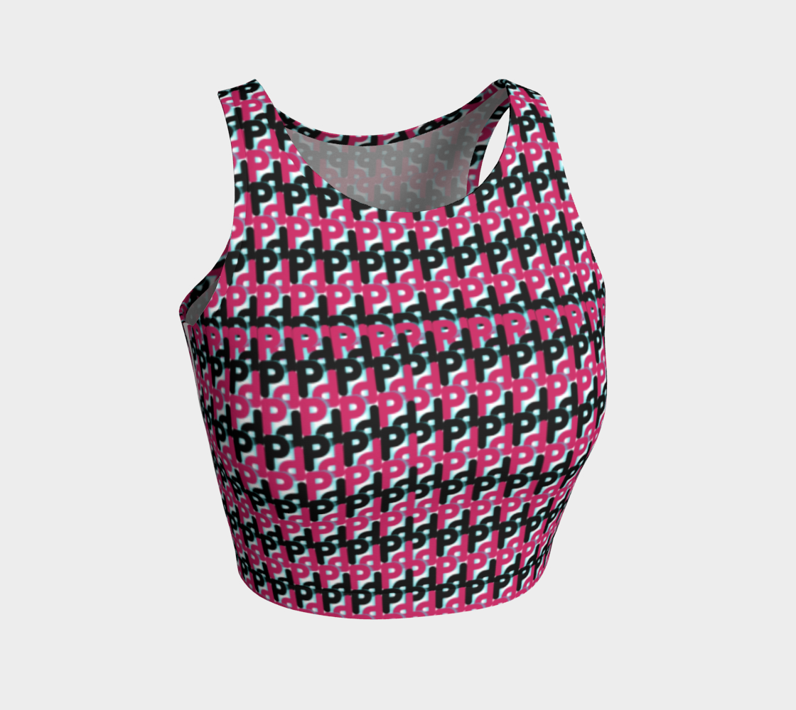 Vintage Pink Chain Athletic Crop Top preview