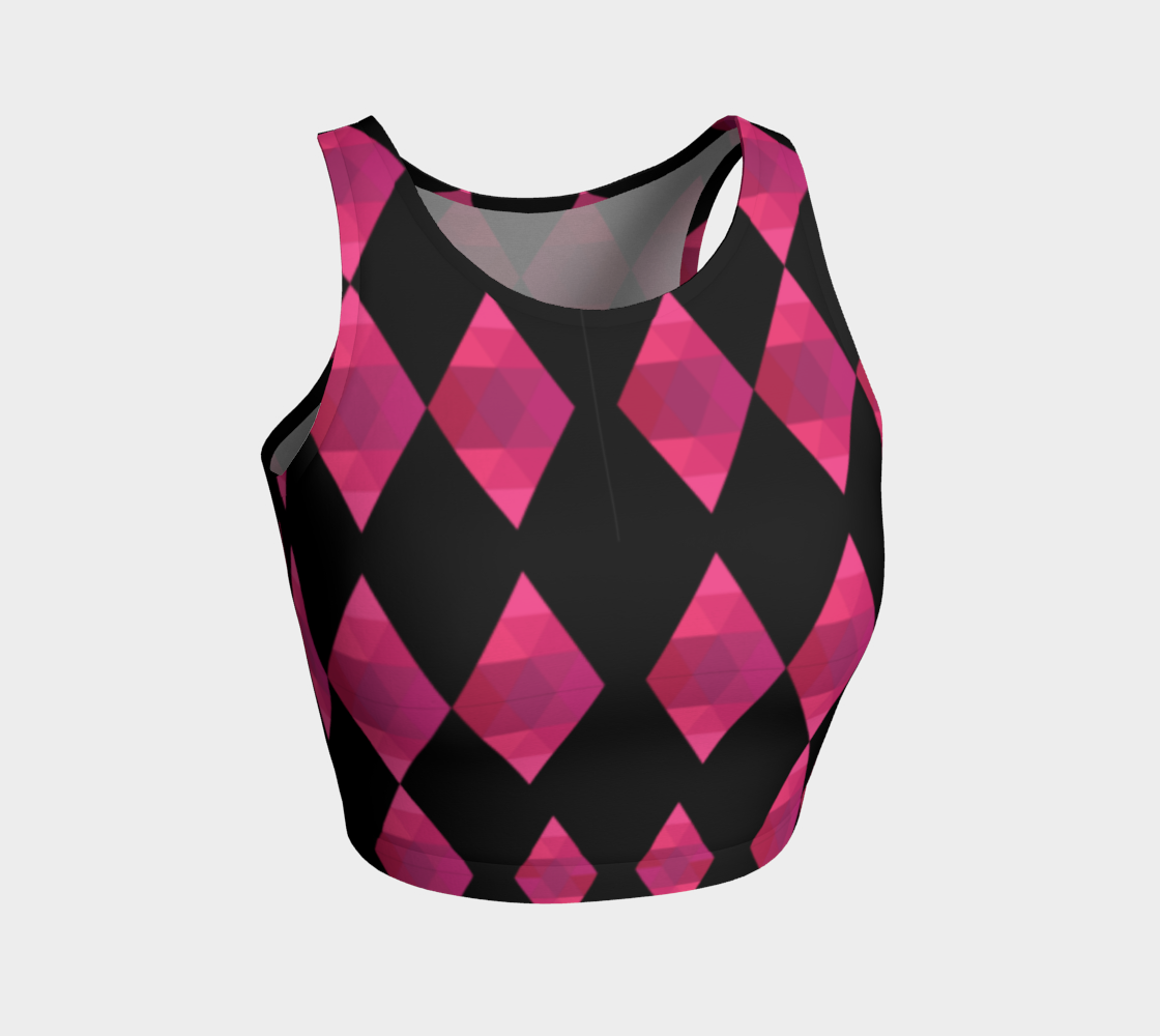 Classic Pink Diamond Athletic Crop Top preview