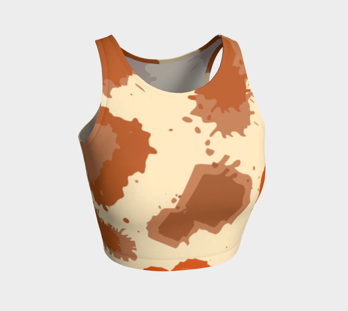 Modern Cow Cream Athletic Crop Top preview