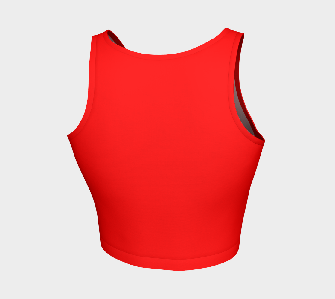 red athletic crop top Miniature #3