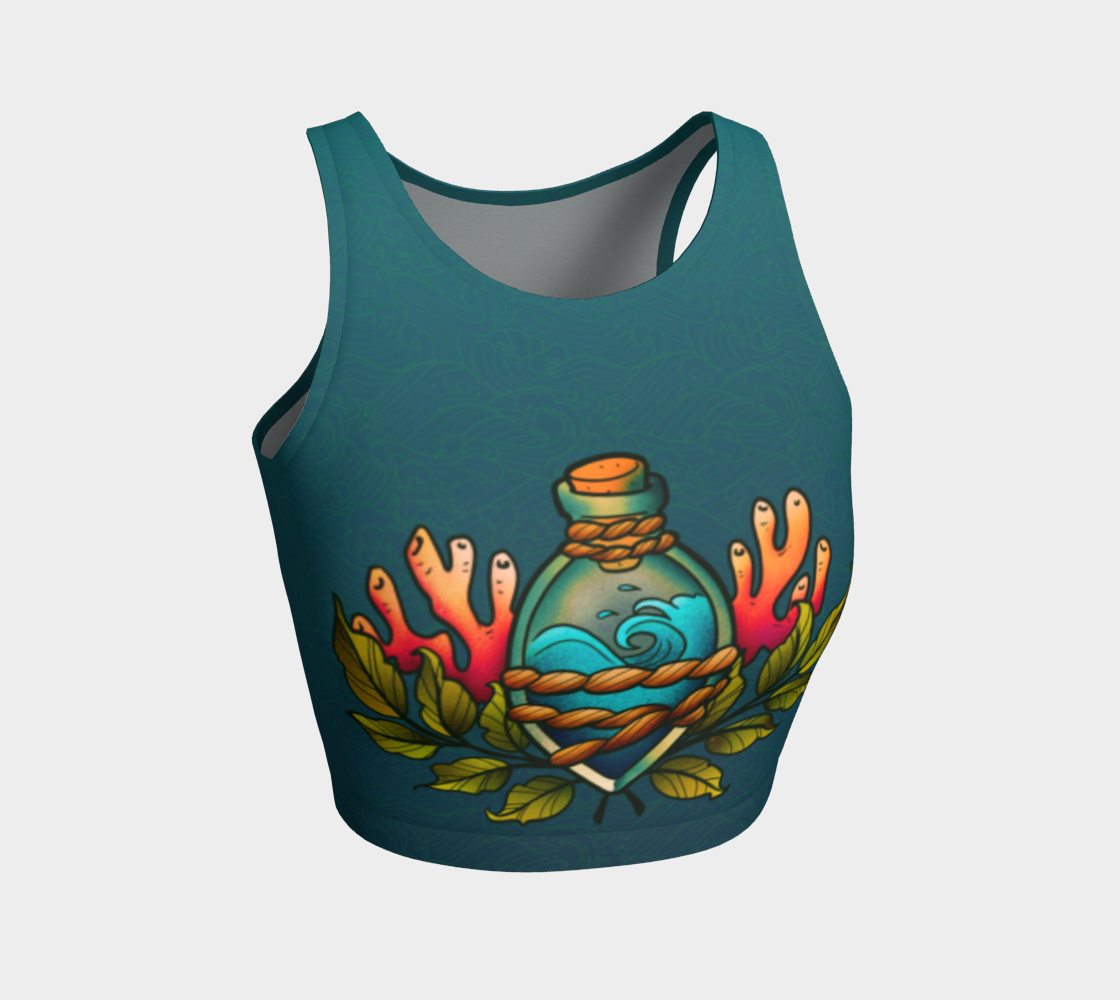 The Ocean in a Bottle Athletic Crop Top  preview