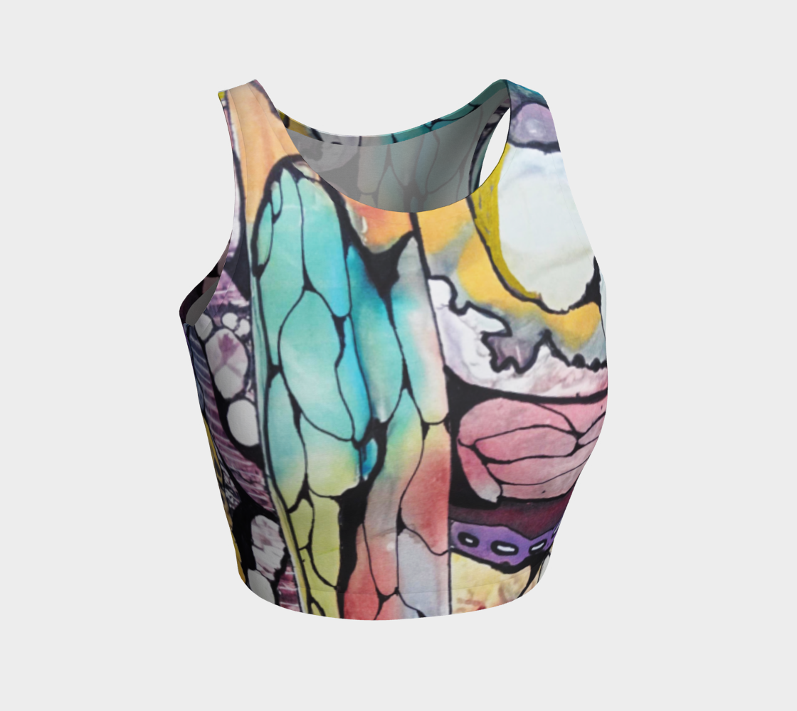 Neuro Abstract (athletic crop top) 3D preview