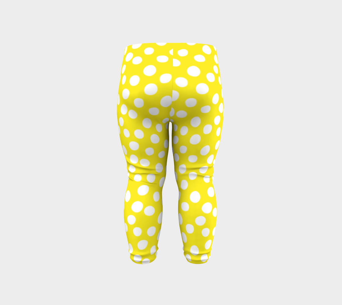 All About the Dots Youth Leggings - Yellow Miniature #7