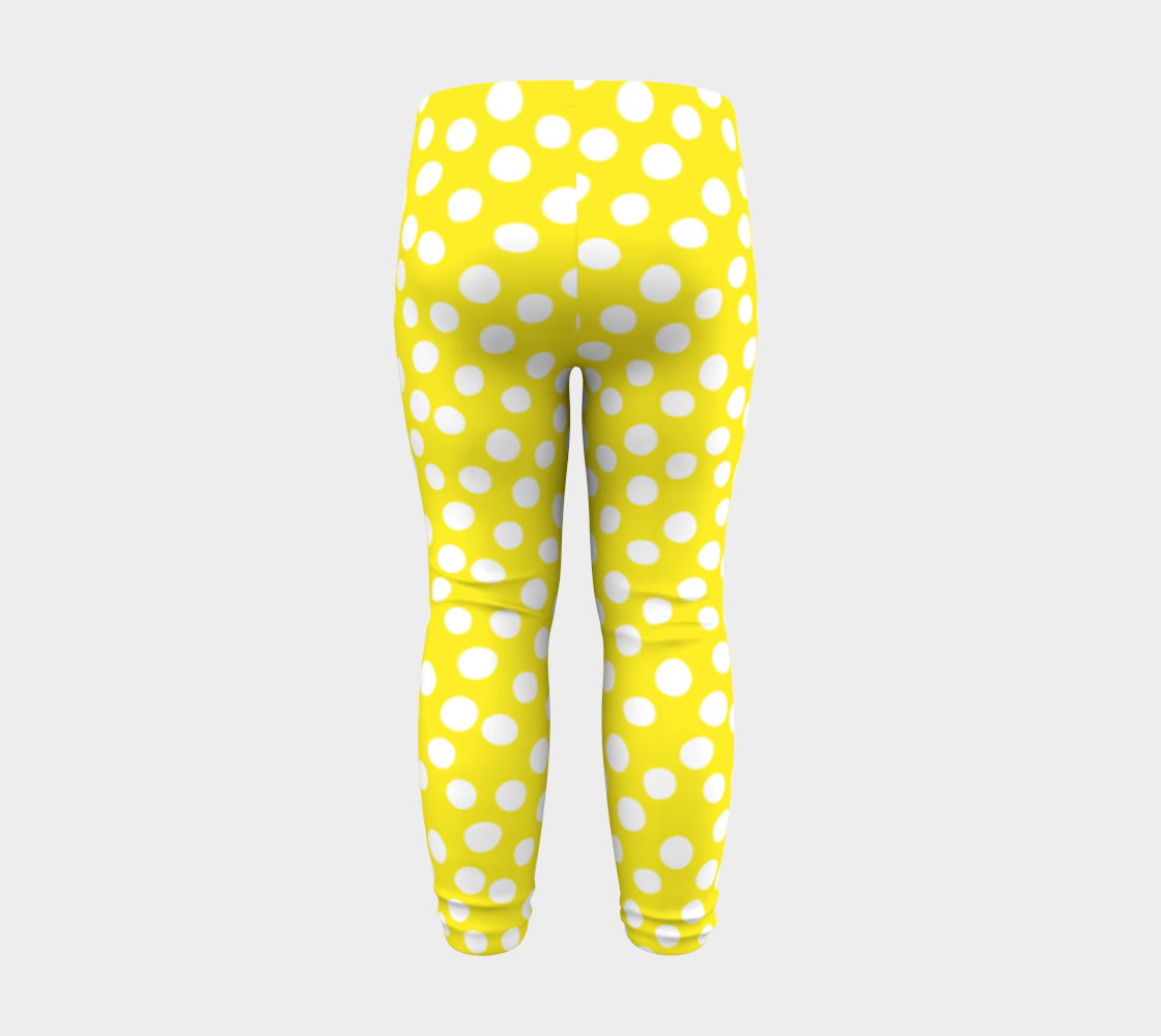 All About the Dots Youth Leggings - Yellow Miniature #9