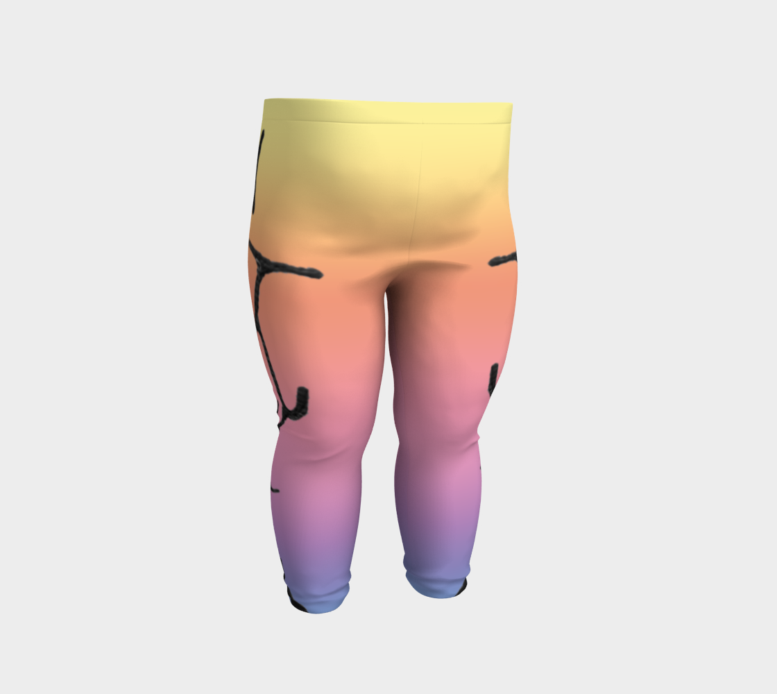 Rainbow Whale Petroglyphs Baby Leggings preview #2