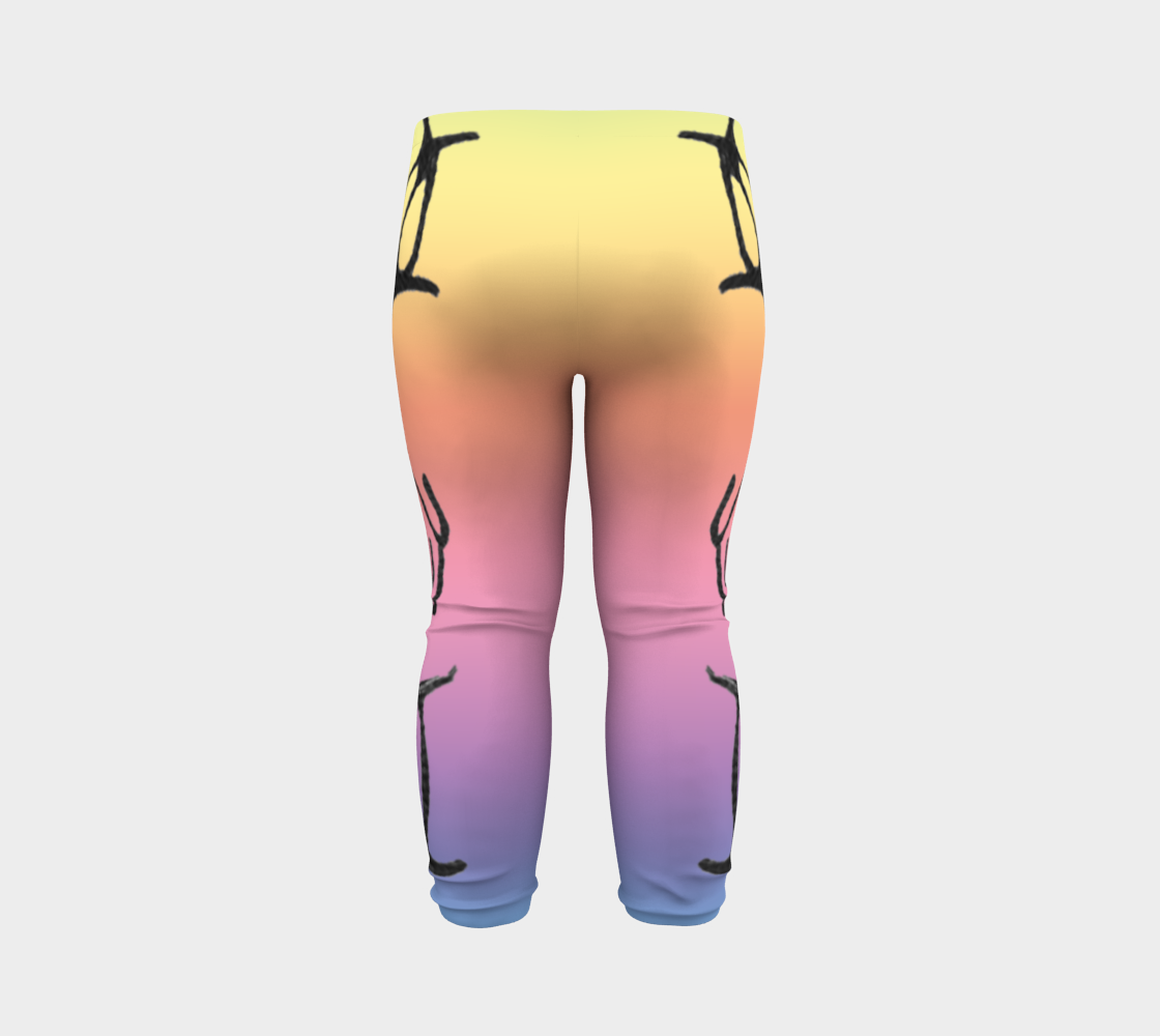 Rainbow Whale Petroglyphs Baby Leggings preview #7