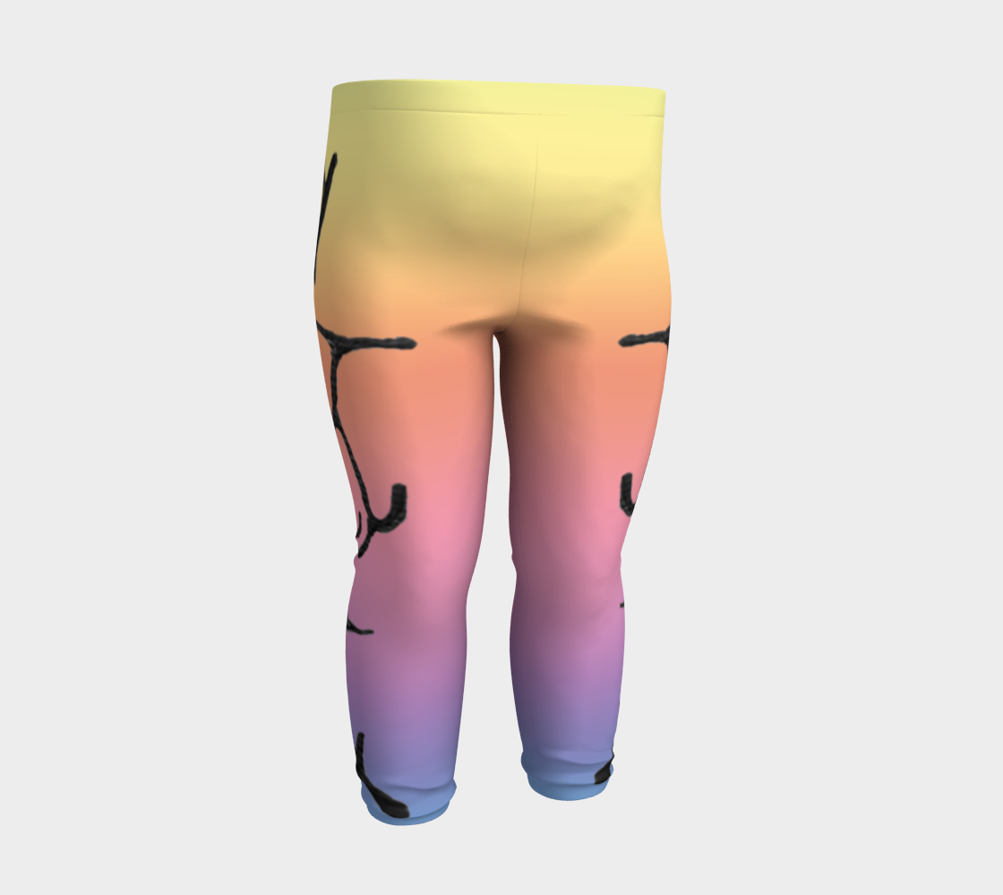 Rainbow Whale Petroglyphs Baby Leggings preview #3