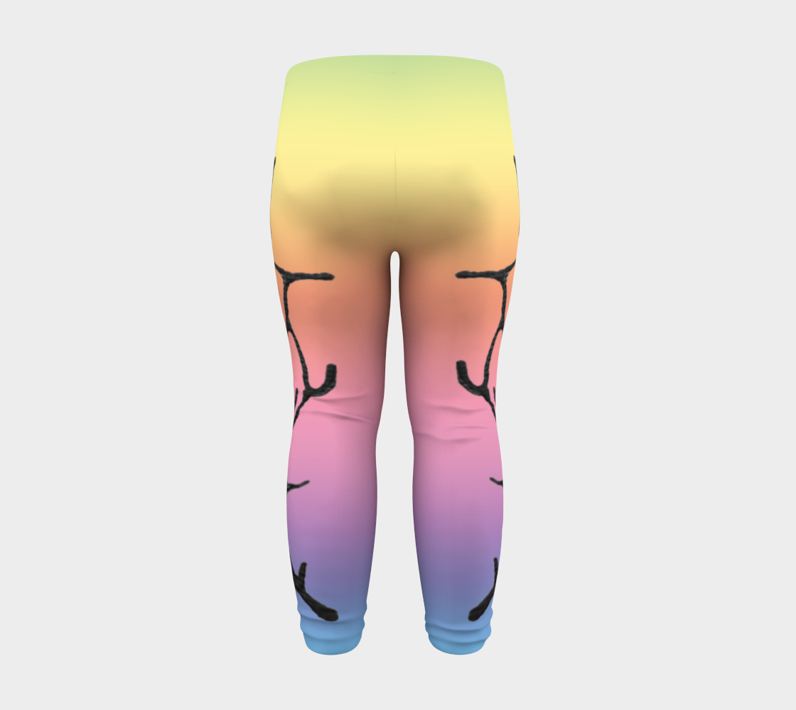 Rainbow Whale Petroglyphs Baby Leggings preview #8