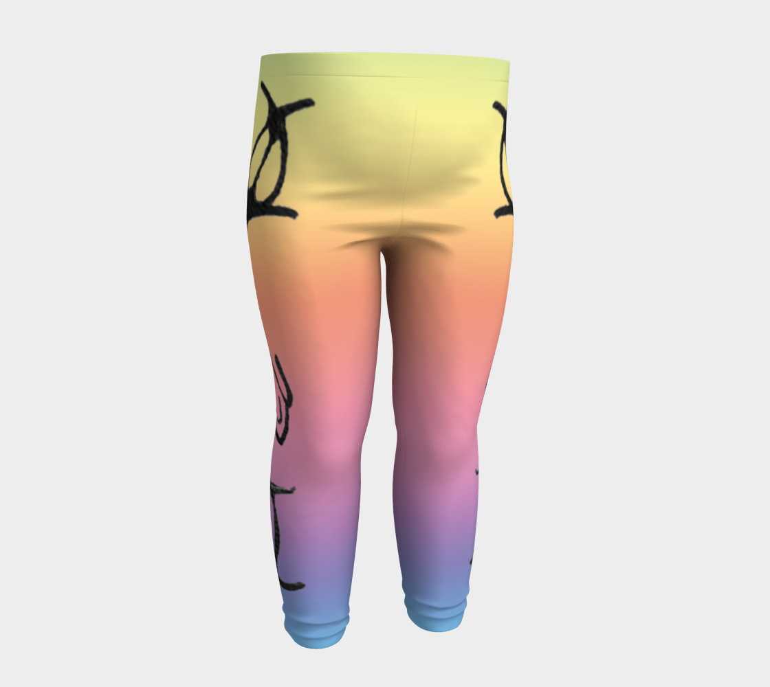 Rainbow Whale Petroglyphs Baby Leggings preview #4