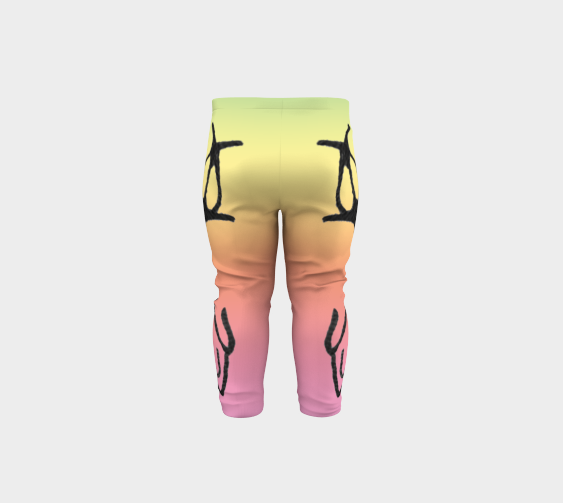 Rainbow Whale Petroglyphs Baby Leggings preview #5