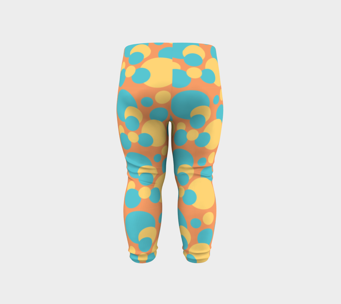 Retro Baby Leggings in Blue and Yellow preview #6