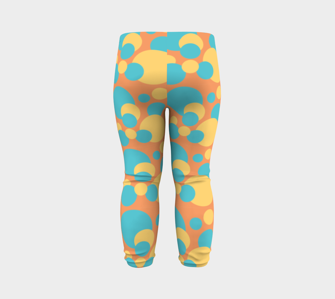 Retro Baby Leggings in Blue and Yellow preview #7