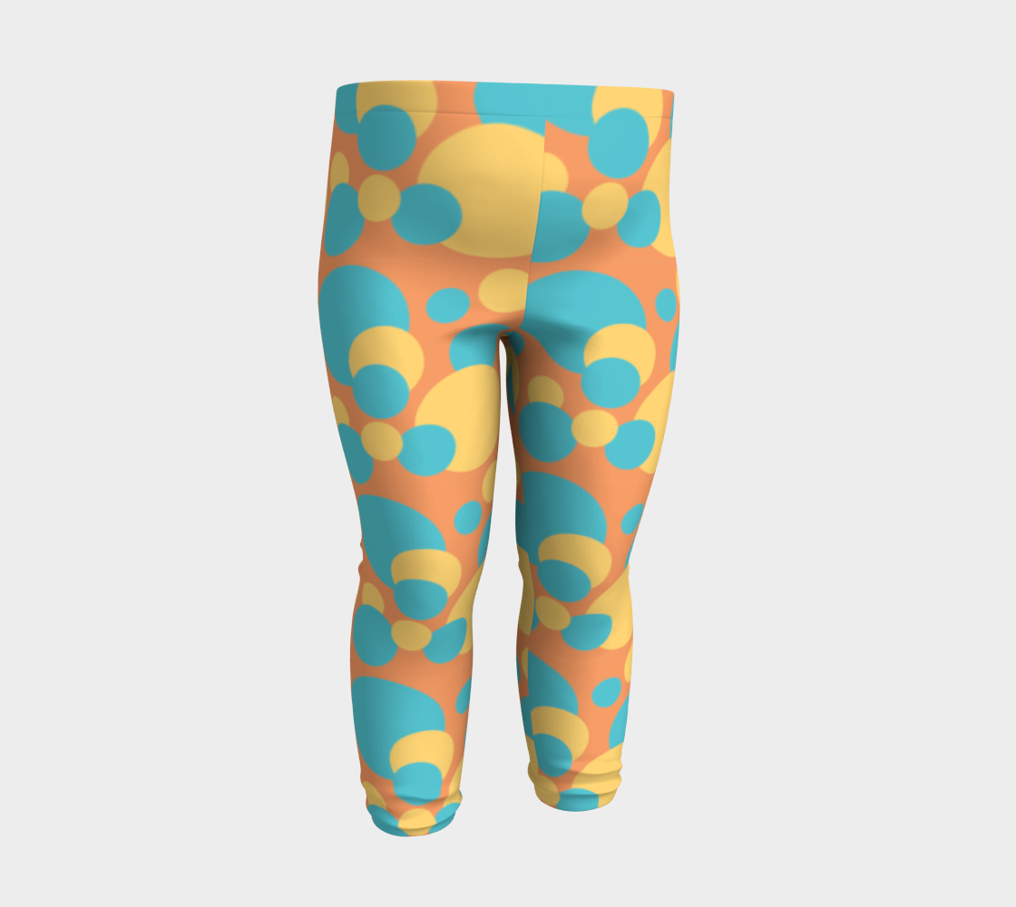 Retro Baby Leggings in Blue and Yellow preview #3