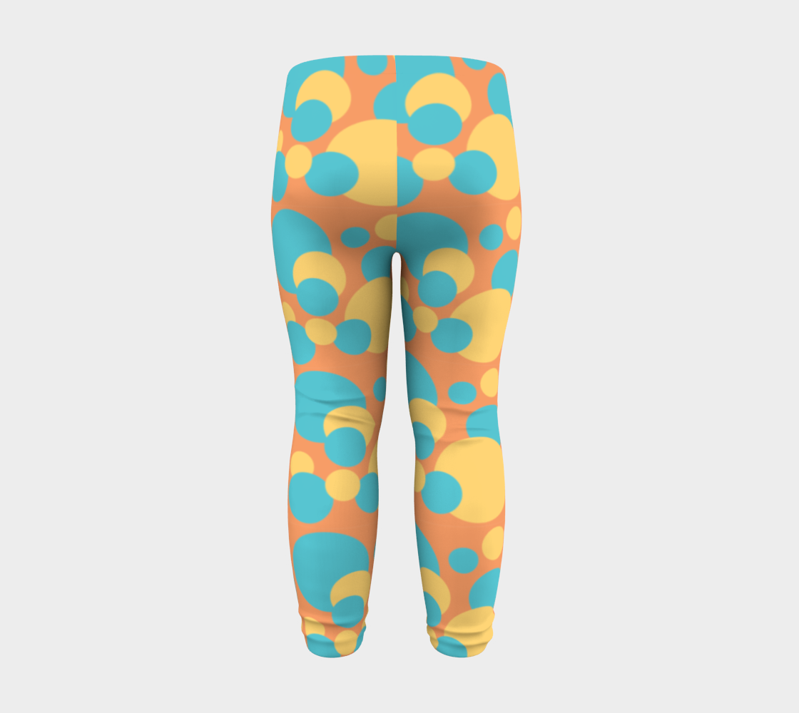 Retro Baby Leggings in Blue and Yellow preview #8