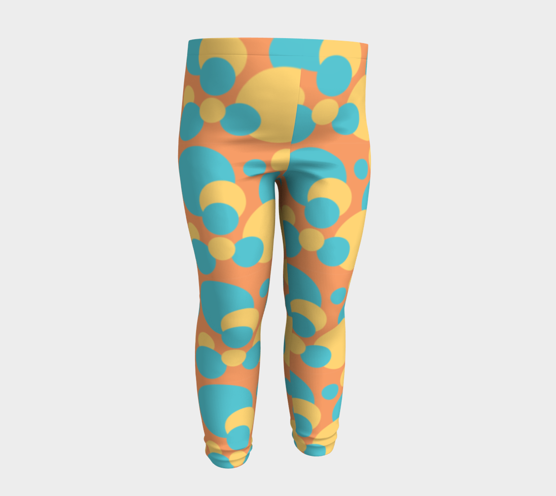 Retro Baby Leggings in Blue and Yellow preview #4