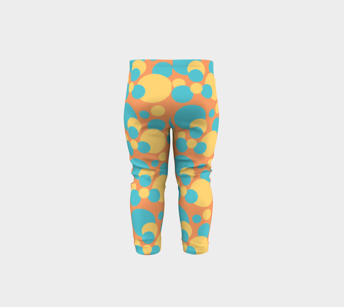 Retro Baby Leggings in Blue and Yellow preview #5