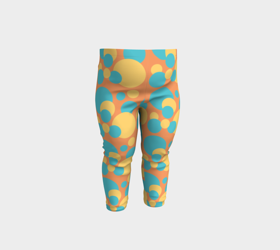 Retro Baby Leggings in Blue and Yellow preview #1