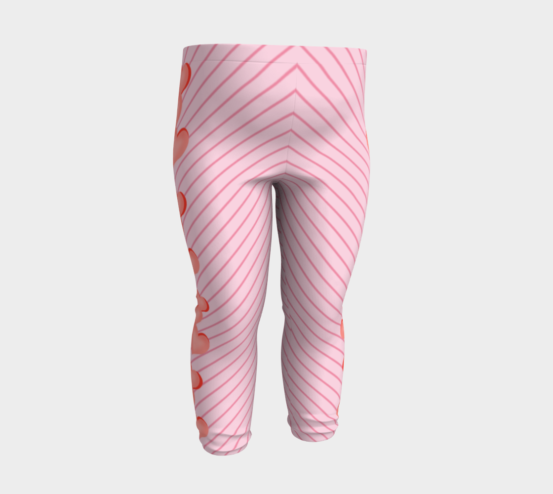 Aperçu 3D de Hearts and Stripes, Pink Diagonal Pinstripes with Hearts