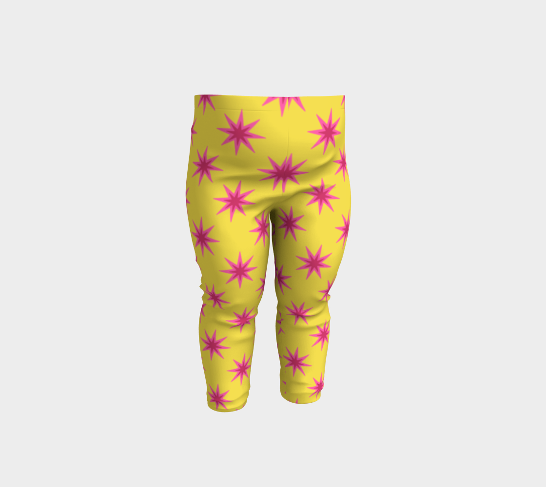 Double Pink Stars on Yellow preview #1