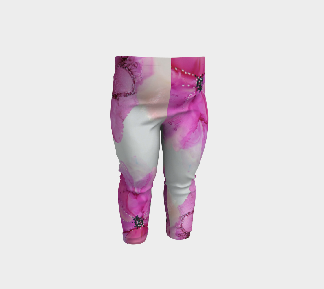 Aperçu de Double Pink Flower Baby Leggings