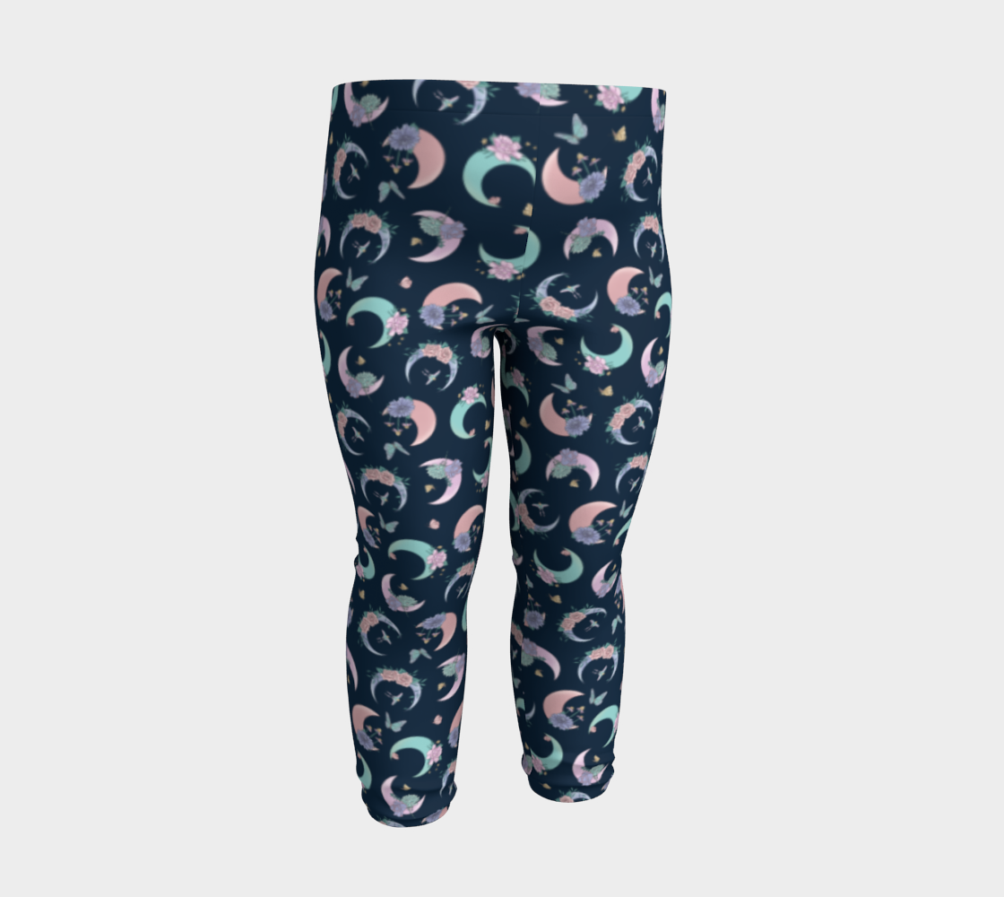 Fly me to the moon navy tossed baby leggings preview #3