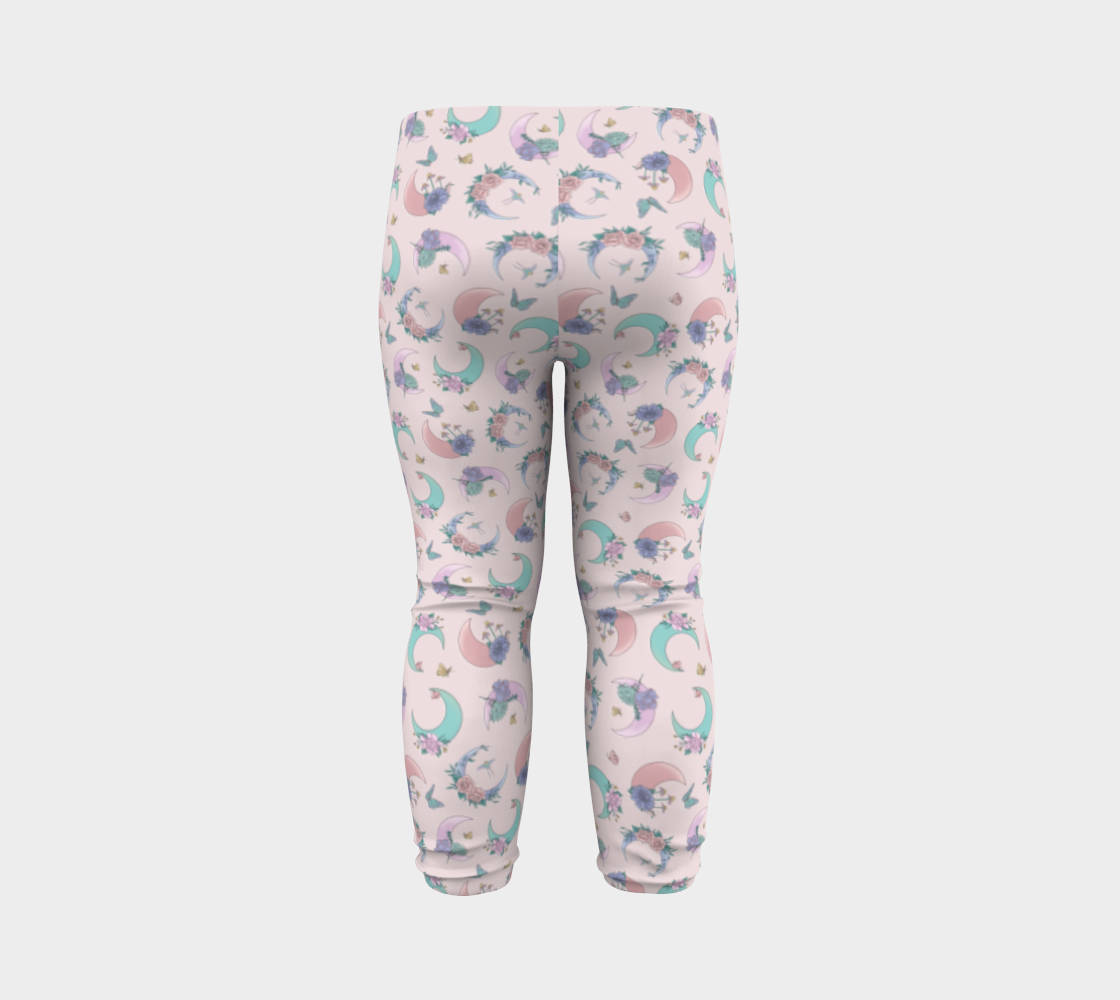 Fly me to the moon pink tossed baby leggings thumbnail #8