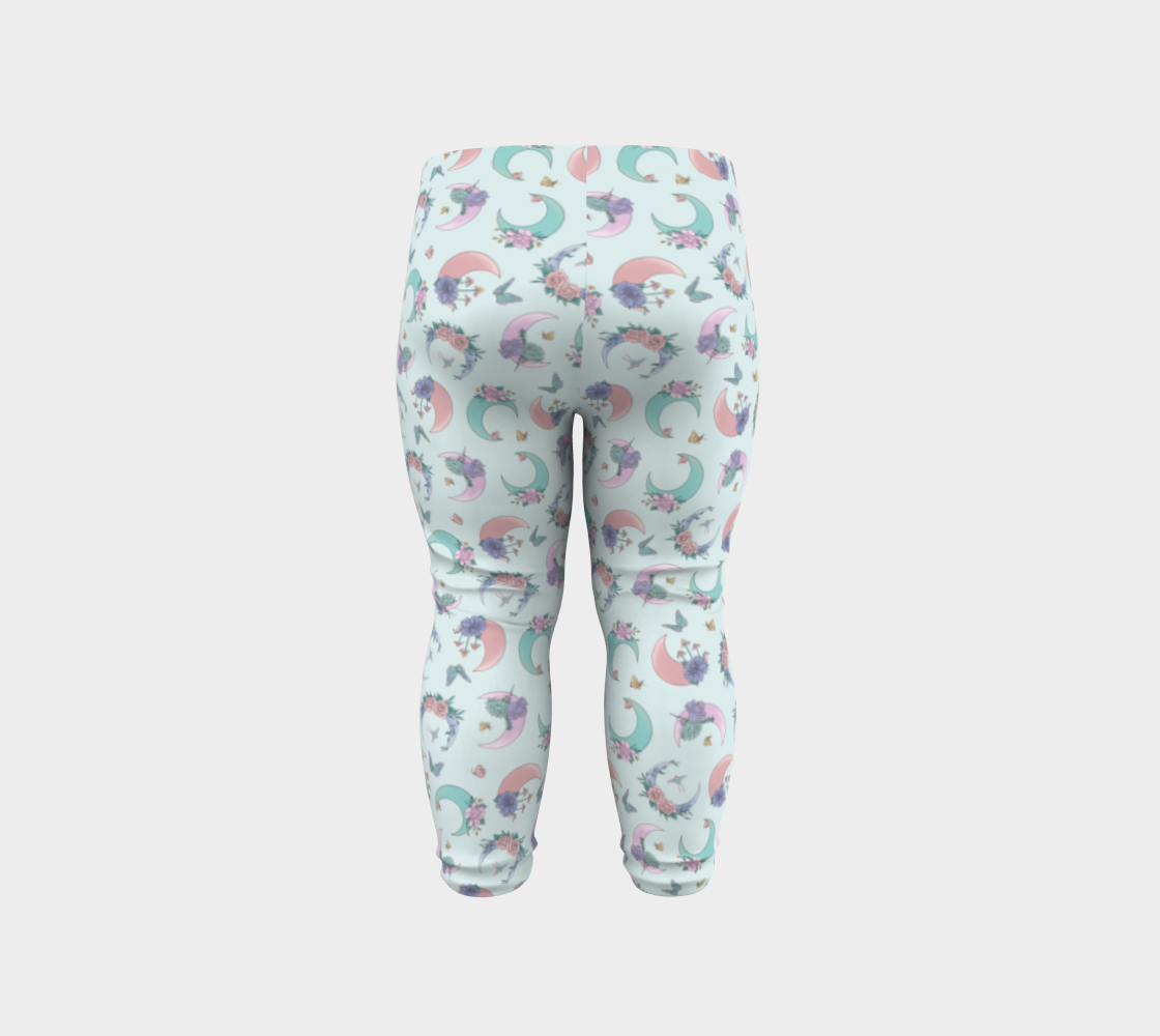Fly me to the moon mint tossed baby leggings thumbnail #7