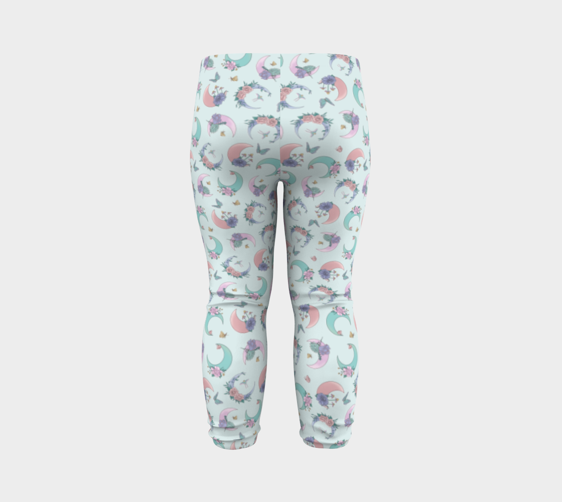 Fly me to the moon mint tossed baby leggings thumbnail #8