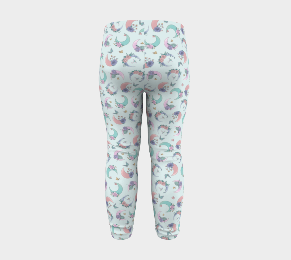 Fly me to the moon mint tossed baby leggings thumbnail #9