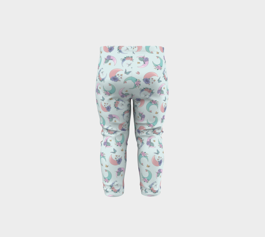 Fly me to the moon mint tossed baby leggings thumbnail #6