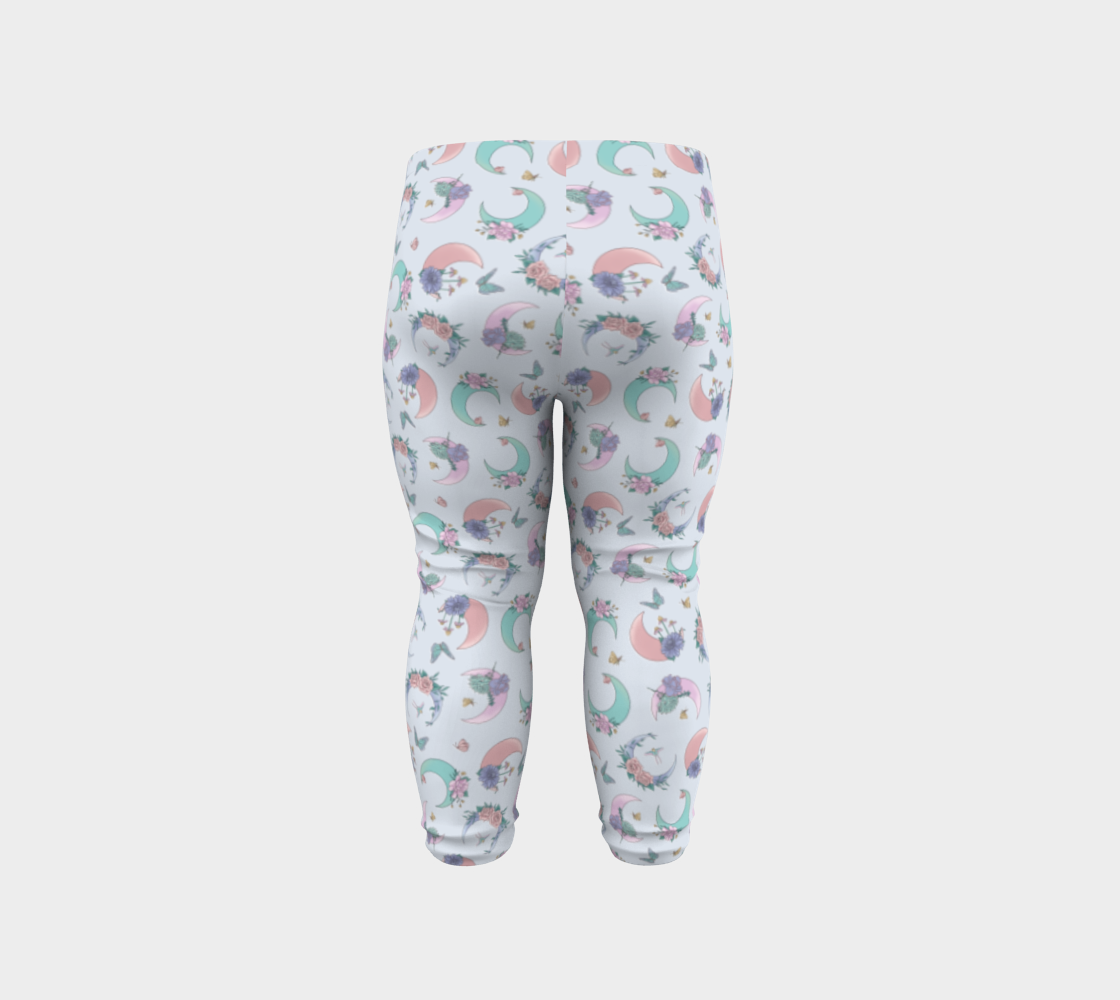 Fly me to the moon blue tossed baby leggings preview #6