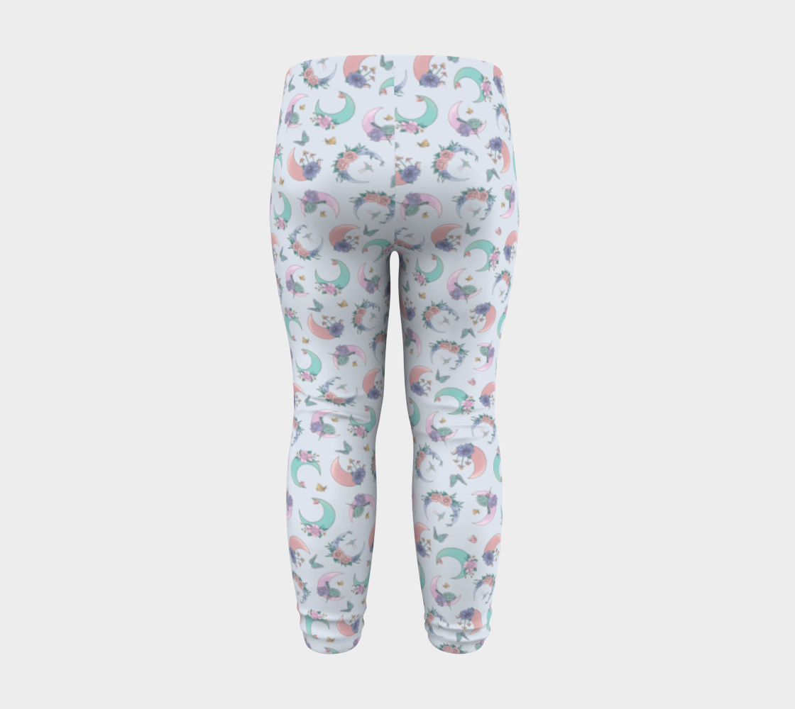 Fly me to the moon blue tossed baby leggings preview #8