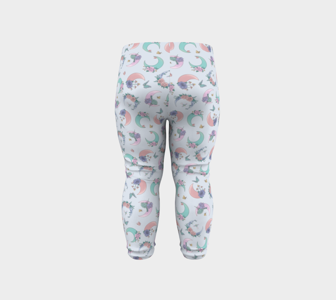 Fly me to the moon white tossed baby leggings thumbnail #7