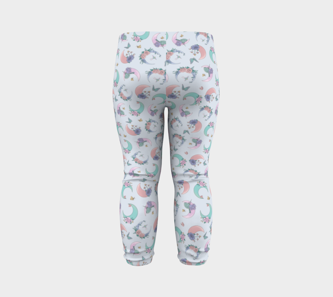 Fly me to the moon white tossed baby leggings thumbnail #8