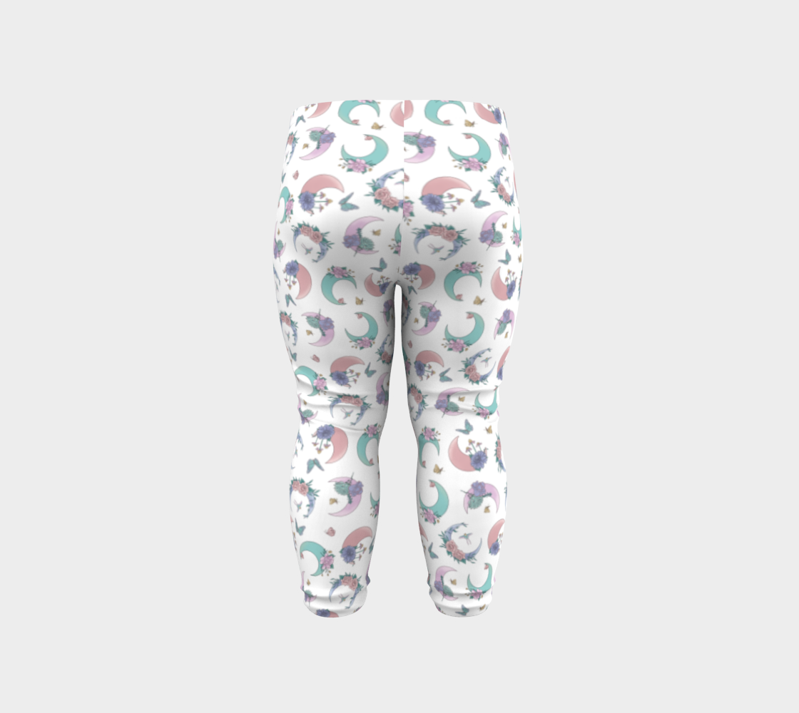 Fly me to the moon white tossed baby leggings thumbnail #7
