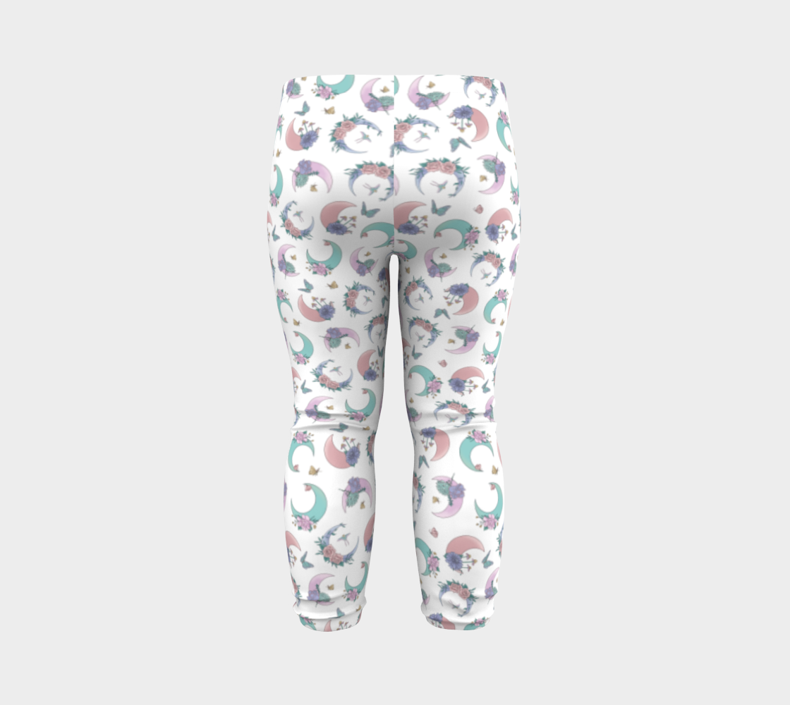 Fly me to the moon white tossed baby leggings thumbnail #8