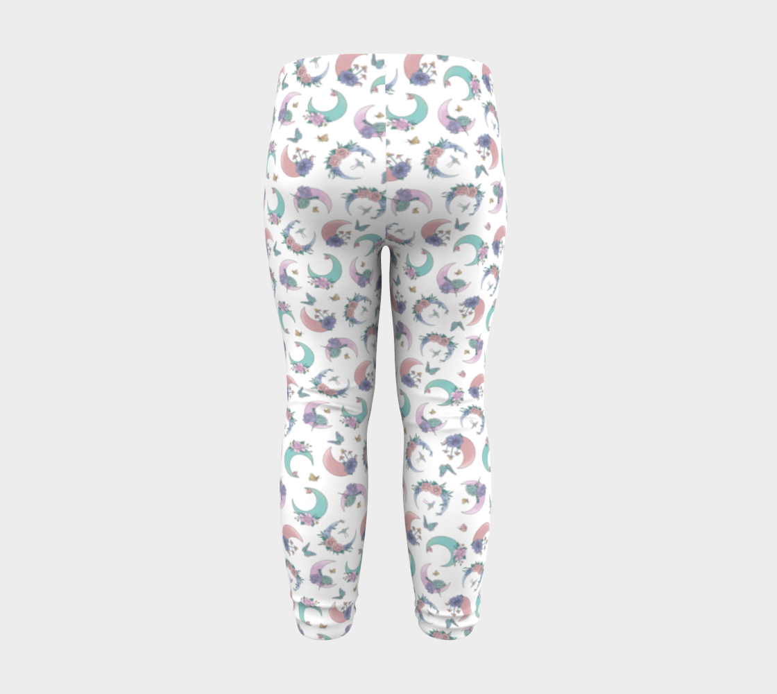 Fly me to the moon white tossed baby leggings thumbnail #9