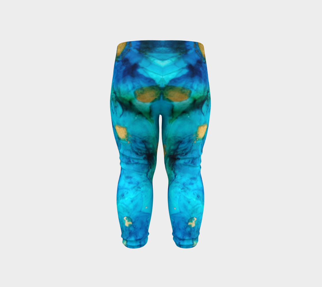 blue daisy baby leggings preview #6