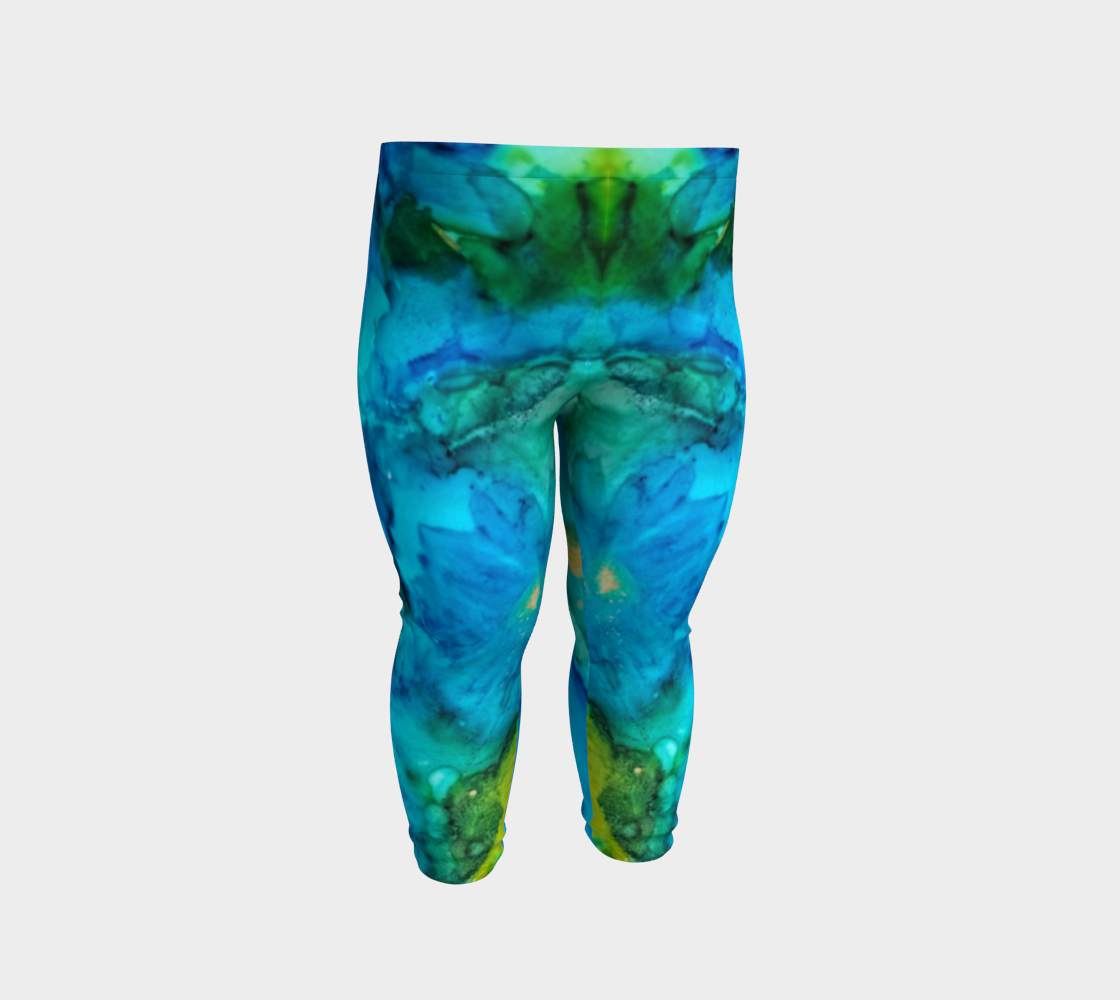 blue daisy baby leggings preview #2