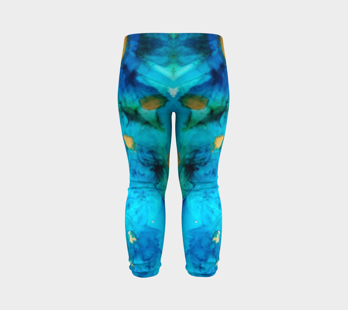 blue daisy baby leggings preview #7